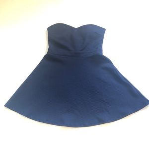 Forever 21 Navy Sweetheart Strapless Mini Dress